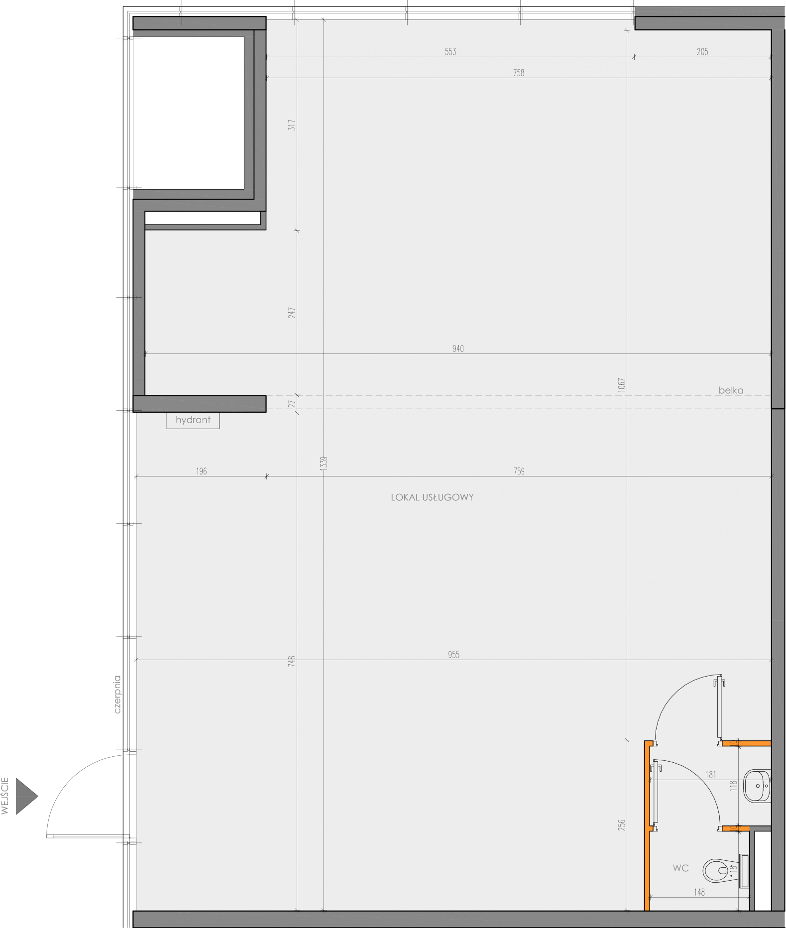 Plan lokalu usługowego